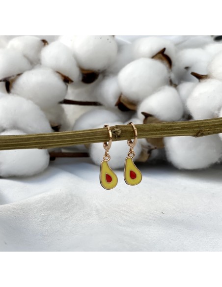 Aros Mini Aguacate Abierto | Bacu Joyas y Complementos