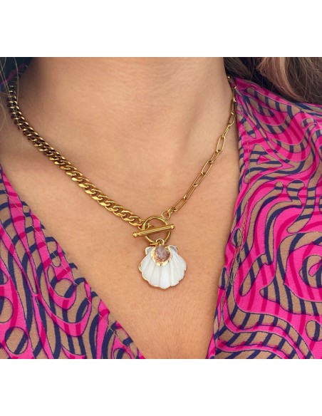 Colgante Shell Color - Bacu Joyas y Complementos