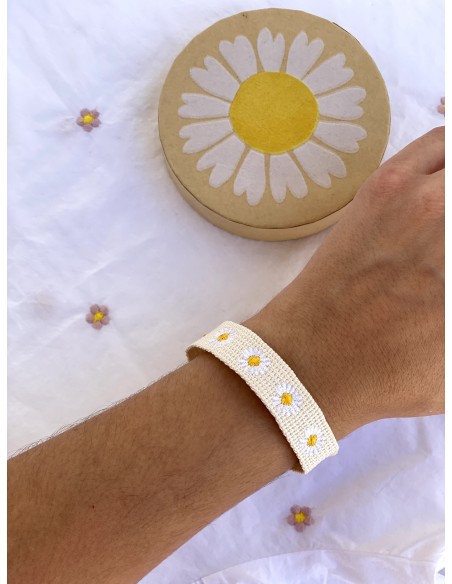 Pulseras Margaritas Blancas |  Bacu Joyas y Complementos