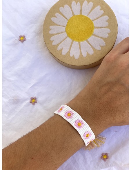 Pulseras Margaritas Blancas |  Bacu Joyas y Complementos