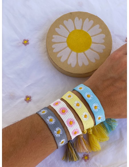 Pulseras Margaritas Blancas |  Bacu Joyas y Complementos