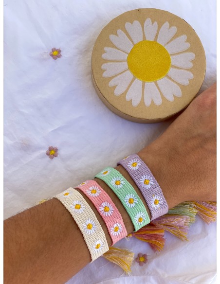 Pulseras Margaritas Blancas |  Bacu Joyas y Complementos