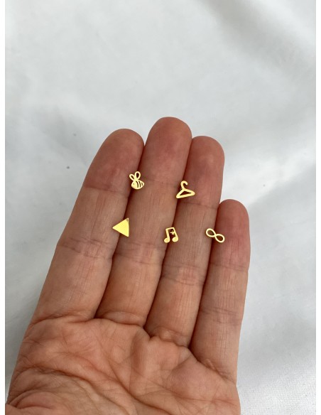 Pendientes Minis Dorado - Bacu Joyas y Complementos